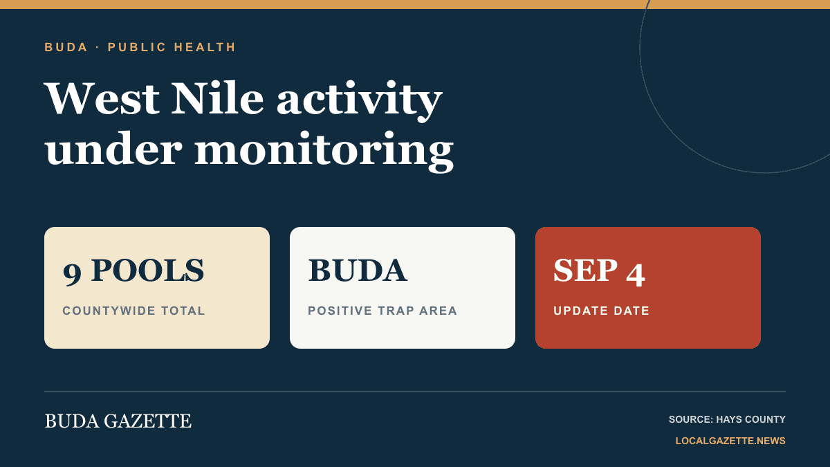 West Nile monitoring: positive mosquito pools reported in Buda — Buda news photo